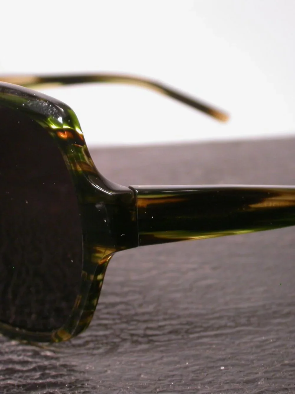 Tom Davies Green Tortoise Stripe Round Classic Sunglasses FRAME ONLY